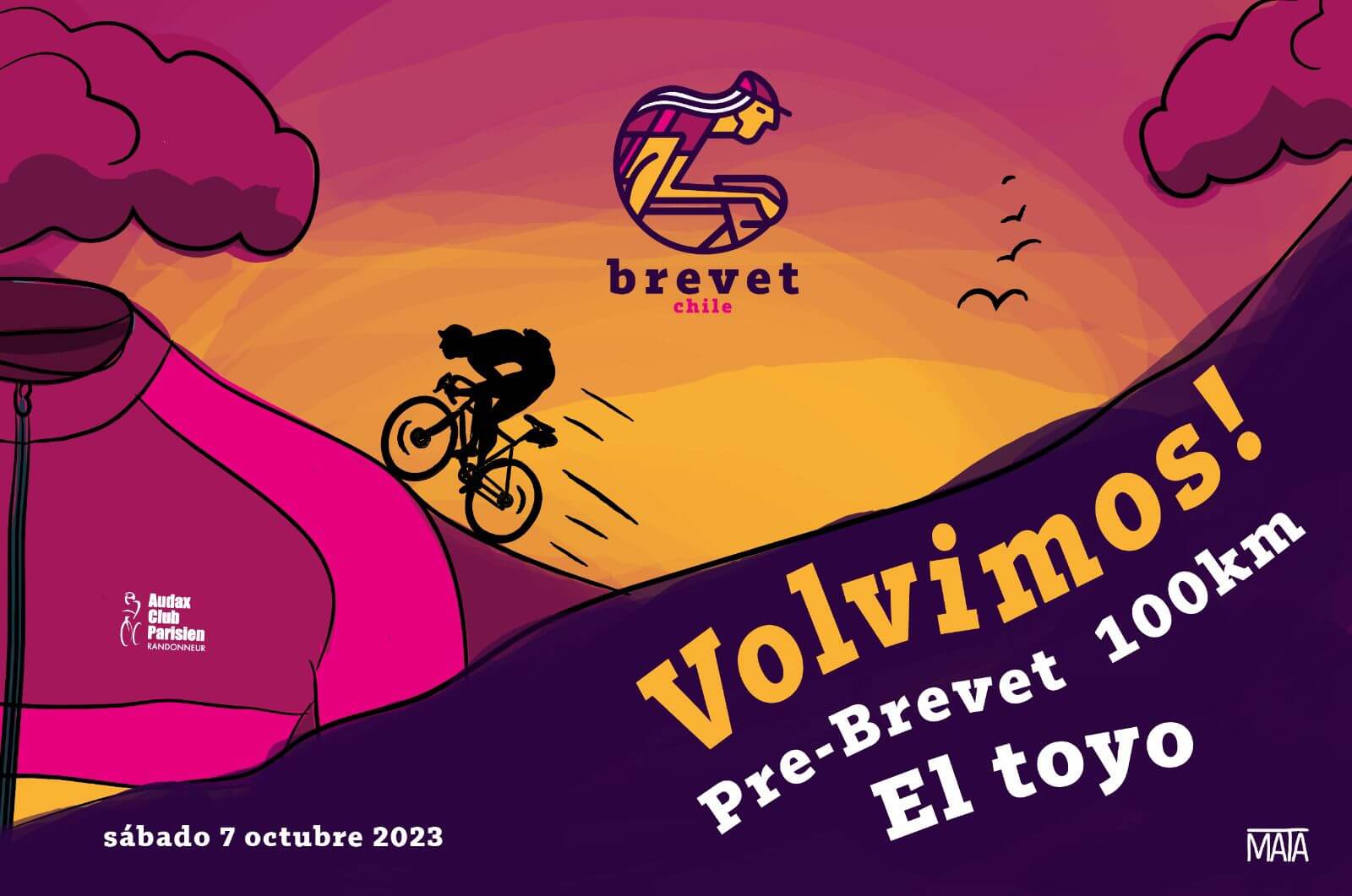 PreBrevet 100km Volvimos! 7 octubre 2023 Brevet Chile